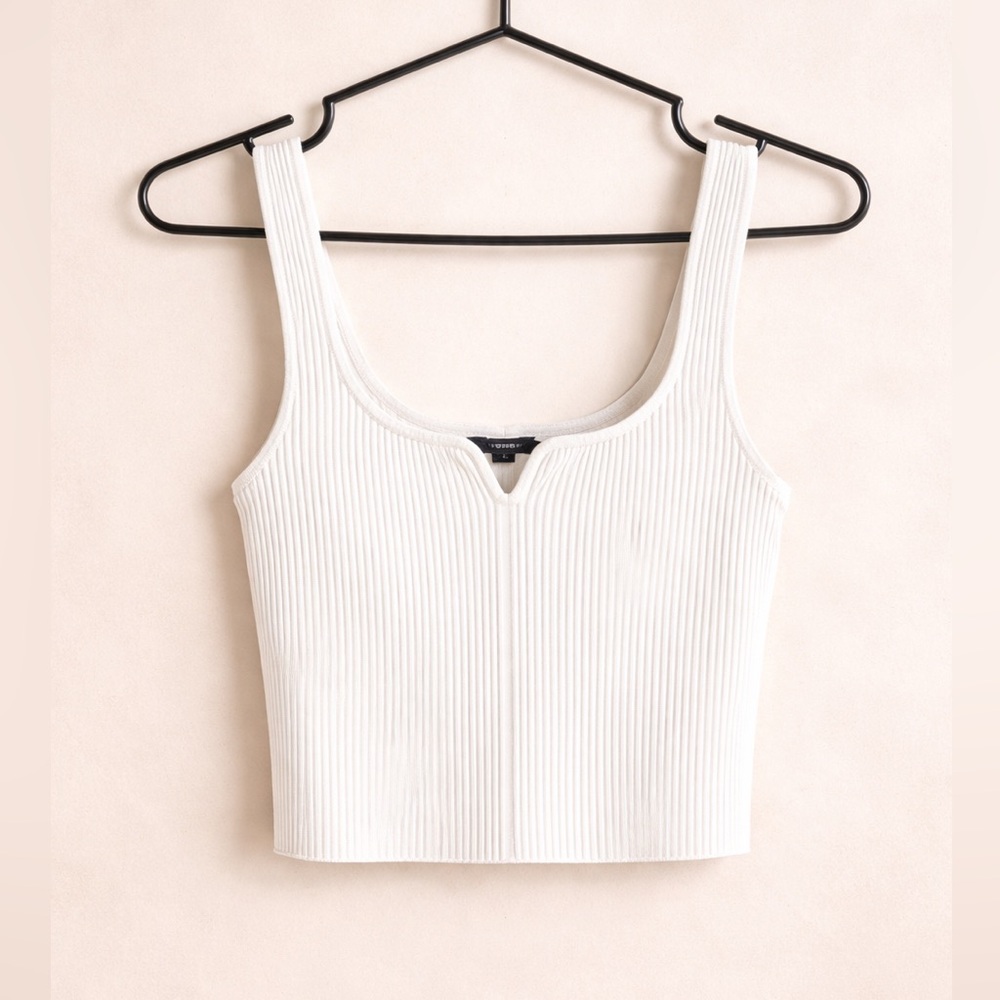 Dynamite White Ribbed Tank Top